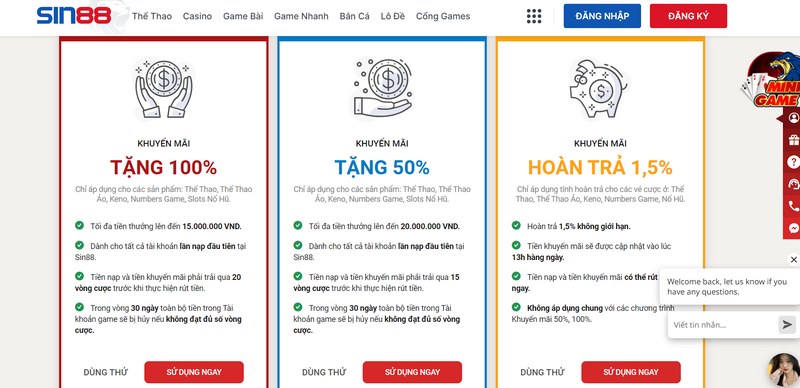 Sin88 - Đôi nét về nhà cái và sức hấp dẫn không thể chối từ 11 Thưởng Khủng Chỉ Có Thể Đến Từ Sân Chơi Hàng Đầu
