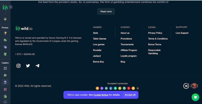 Wild.IO - Nhà cái cá cược UY TÍN và ĐẲNG CẤP nhất 2024 8 Thông Tin Liên Hệ
