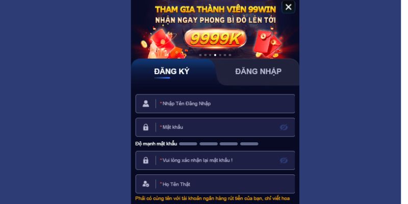 99WIN - Nhà Cái Được Đánh Giá Cao Tại Việt Nam Năm 2026 4 Cách Đăng Ký Tài Khoản Nhà Cái 99Win