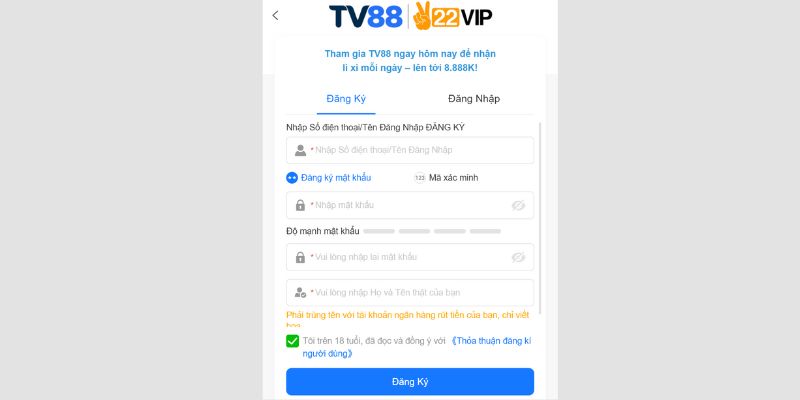 TV88 - Nhà Cái Cá Cược Đẳng Cấp Hàng Đầu Việt Nam 4 Đăng Ký Tài Khoản Tại Tv88