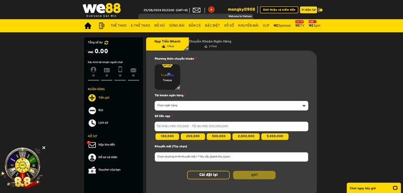 We88 - Thiên đường giải trí số 1 tại Việt Nam và Châu Á 5 Cách Nạp Tiền We88 Nhanh Chóng Và An Toàn